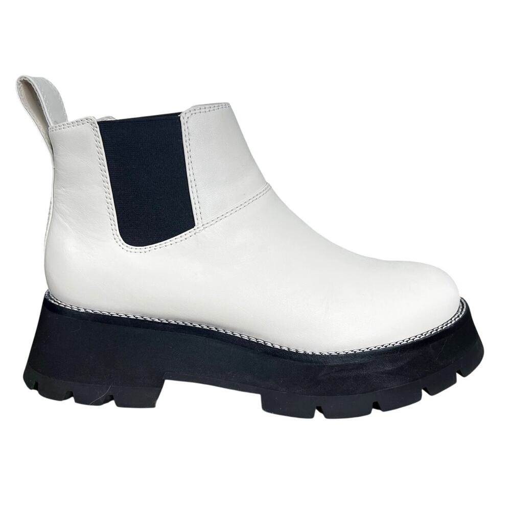 3.1 Phillip Lim Women’s Kate White Leather Chelsea Boot Size 40 US 10